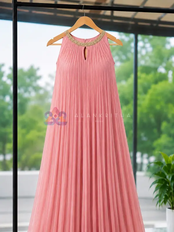 Aurelia Pleated Gown